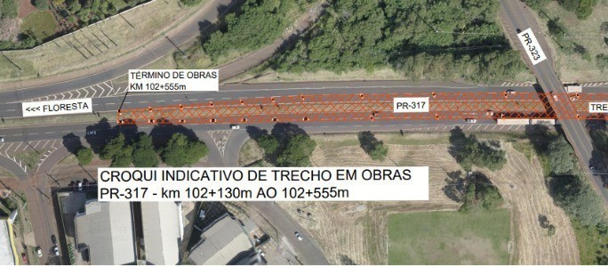 Interdição de trecho da PR-317 é adiada para terça-feira