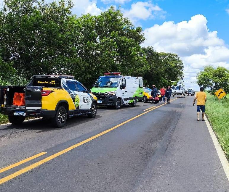 Quatro pessoas ficam feridas em acidente na PR-317